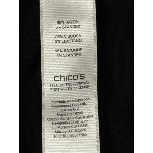 Chico's Black and Plaid Tunic, Size 2 - Picture 6 of 6